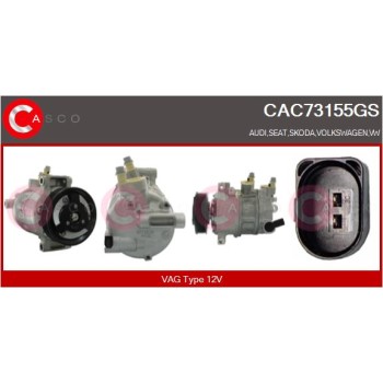 Compresor, aire acondicionado - CASCO CAC73155GS