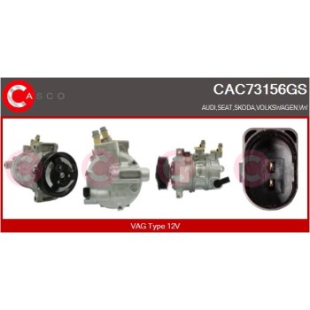 Compresor, aire acondicionado - CASCO CAC73156GS