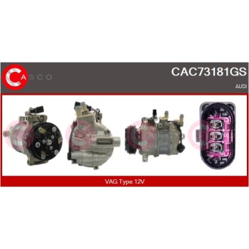 Compresor, aire acondicionado - CASCO CAC73181GS
