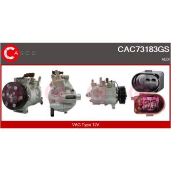 Compresor, aire acondicionado - CASCO CAC73183GS