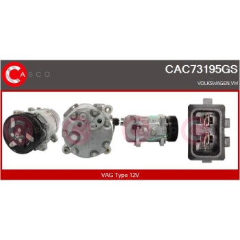 Compresor, aire acondicionado - CASCO CAC73195GS