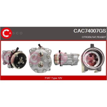 Compresor, aire acondicionado - CASCO CAC74007GS