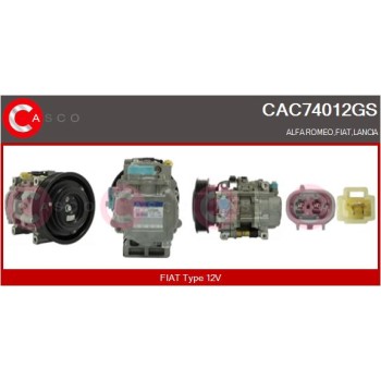 Compresor, aire acondicionado - CASCO CAC74012GS