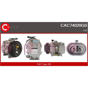 Compresor, aire acondicionado - CASCO CAC74020GS