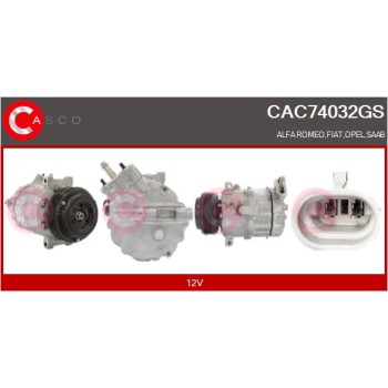 Compresor, aire acondicionado - CASCO CAC74032GS