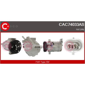 Compresor, aire acondicionado - CASCO CAC74033AS