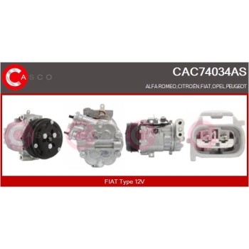 Compresor, aire acondicionado - CASCO CAC74034AS