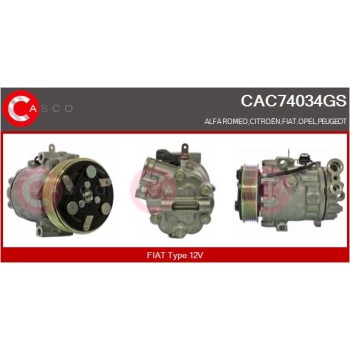 Compresor, aire acondicionado - CASCO CAC74034GS