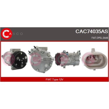 Compresor, aire acondicionado - CASCO CAC74035AS