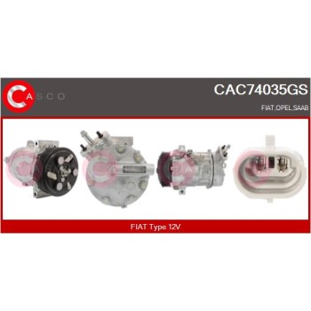 Compresor, aire acondicionado - CASCO CAC74035GS