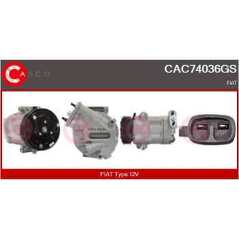 Compresor, aire acondicionado - CASCO CAC74036GS