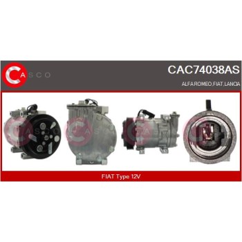 Compresor, aire acondicionado - CASCO CAC74038AS