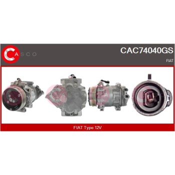 Compresor, aire acondicionado - CASCO CAC74040GS