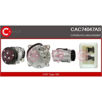 Compresor, aire acondicionado - CASCO CAC74047AS