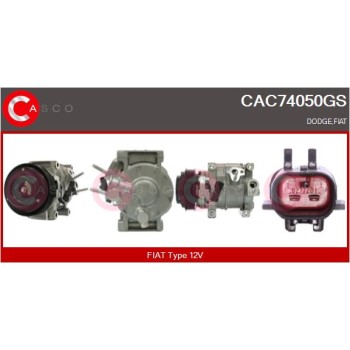 Compresor, aire acondicionado - CASCO CAC74050GS