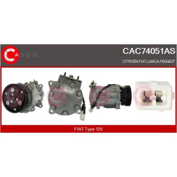 Compresor, aire acondicionado - CASCO CAC74051AS