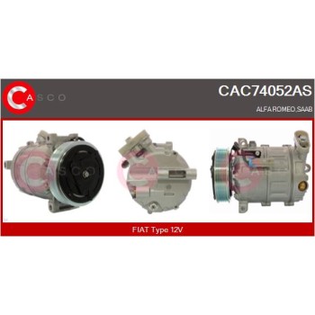 Compresor, aire acondicionado - CASCO CAC74052AS