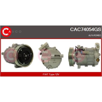 Compresor, aire acondicionado - CASCO CAC74054GS
