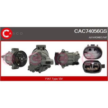 Compresor, aire acondicionado - CASCO CAC74056GS