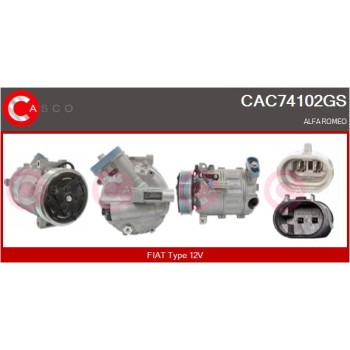 Compresor, aire acondicionado - CASCO CAC74102GS
