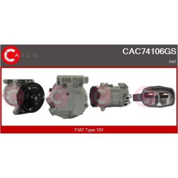 Compresor, aire acondicionado - CASCO CAC74106GS