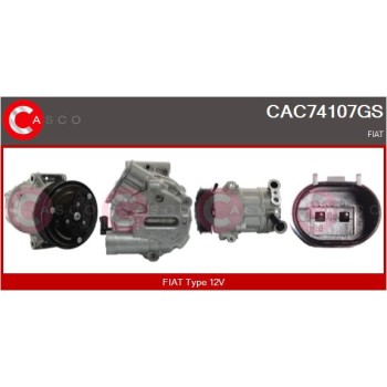 Compresor, aire acondicionado - CASCO CAC74107GS