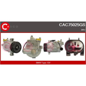 Compresor, aire acondicionado - CASCO CAC75025GS