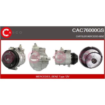 Compresor, aire acondicionado - CASCO CAC76000GS