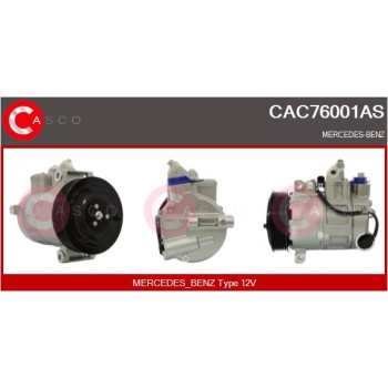 Compresor, aire acondicionado - CASCO CAC76001AS