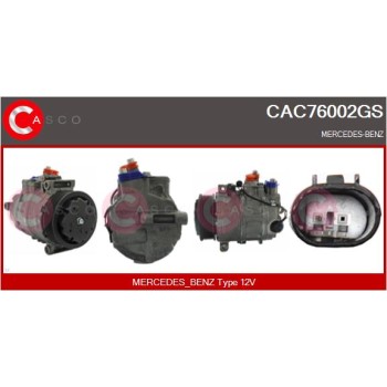 Compresor, aire acondicionado - CASCO CAC76002GS