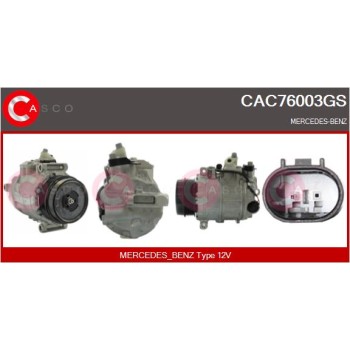 Compresor, aire acondicionado - CASCO CAC76003GS