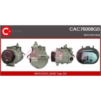 Compresor, aire acondicionado - CASCO CAC76008GS
