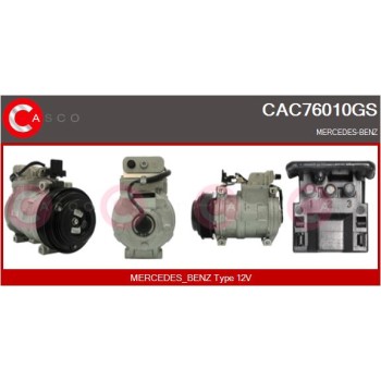 Compresor, aire acondicionado - CASCO CAC76010GS