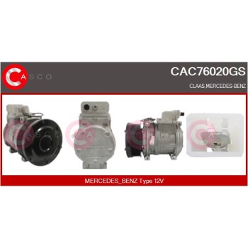 Compresor, aire acondicionado - CASCO CAC76020GS