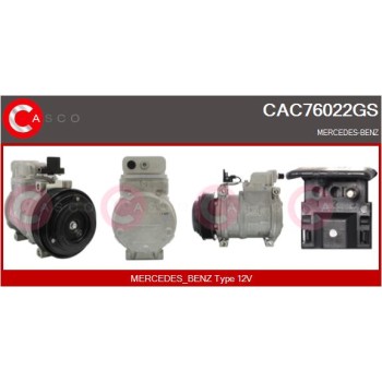 Compresor, aire acondicionado - CASCO CAC76022GS