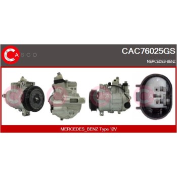 Compresor, aire acondicionado - CASCO CAC76025GS