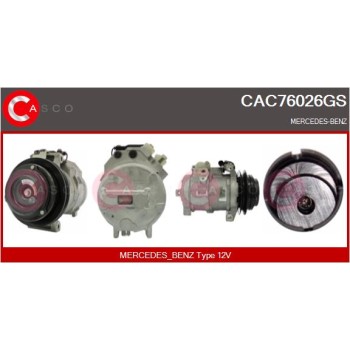 Compresor, aire acondicionado - CASCO CAC76026GS