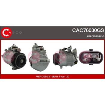 Compresor, aire acondicionado - CASCO CAC76030GS