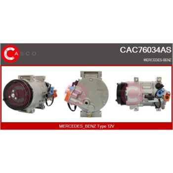 Compresor, aire acondicionado - CASCO CAC76034AS