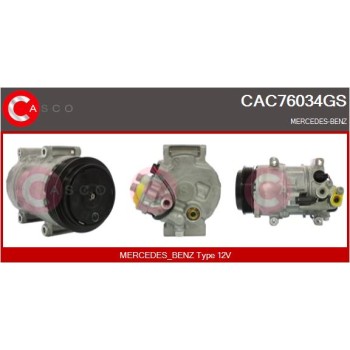 Compresor, aire acondicionado - CASCO CAC76034GS