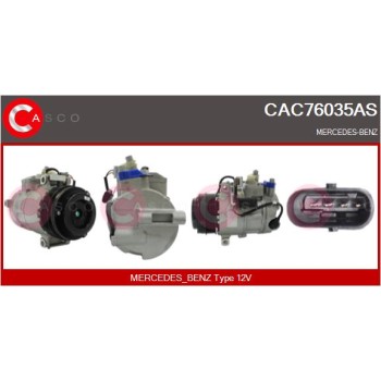 Compresor, aire acondicionado - CASCO CAC76035AS