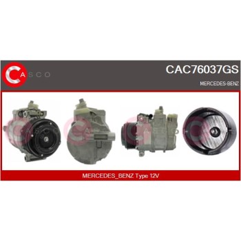 Compresor, aire acondicionado - CASCO CAC76037GS