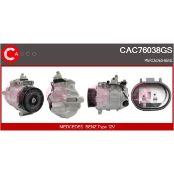 Compresor, aire acondicionado - CASCO CAC76038GS