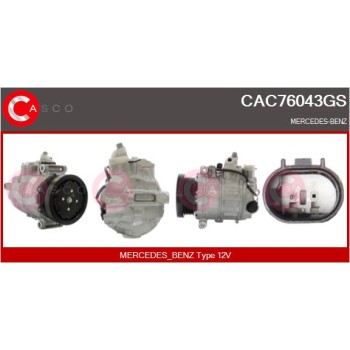 Compresor, aire acondicionado - CASCO CAC76043GS