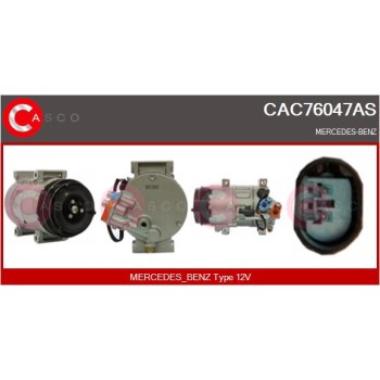 Compresor, aire acondicionado - CASCO CAC76047AS