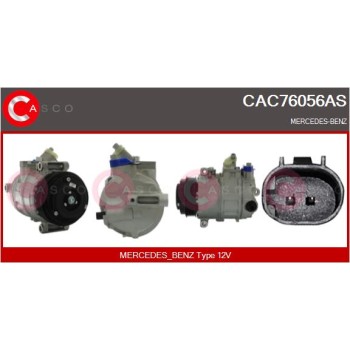 Compresor, aire acondicionado - CASCO CAC76056AS