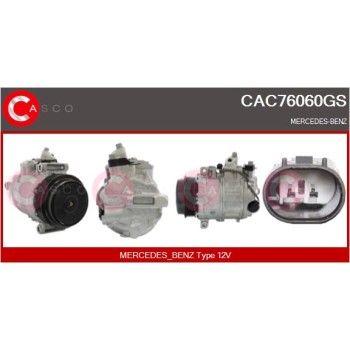 Compresor, aire acondicionado - CASCO CAC76060GS