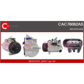 Compresor, aire acondicionado - CASCO CAC76062AS