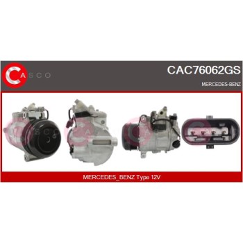 Compresor, aire acondicionado - CASCO CAC76062GS