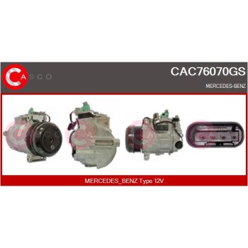 Compresor, aire acondicionado - CASCO CAC76070GS